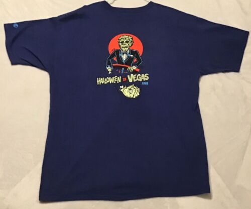 Phish - Halloween In Vegas 1998 - Shirt Blue - ~XL - Zombie W/Dice Graphics - VG