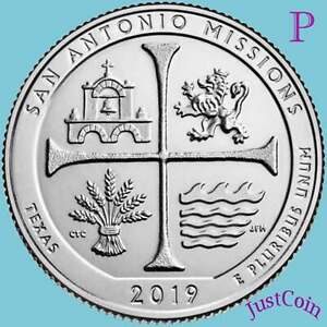 2019-P SAN ANTONIO MISSIONS (TX) NATIONAL PARK UNCIRCULATED QUARTER