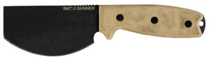 Ontario Knives Rat-3 Skinner Fixed Blade Knife 8661 White Micarta Carbon Steel
