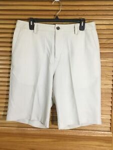 Adidas Mens Size 34 Beige ClimaCool Flat Front Golf Shorts CM-625