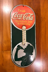 Drink Coca Cola Thermometer complete with Glass Thermometer 