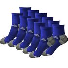 11 Pairs Mens Mid Cut Ankle Quarter Athletic Casual Sport Cotton Socks Size 6-12