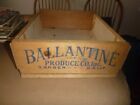 Vintage Ballantine produce Inc. Calif Sanger California  Wood Fruit Case Crate