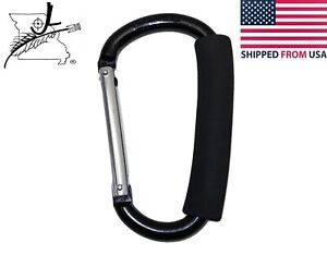 Jumbo Aluminum Hook Carabiner Clip Large D Ring Snap Close With Cushion Grip 5