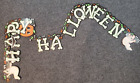 Beistle Happy Halloween Banner 1981 Jointed Die Cut 72” Long Exc Vintage Ghost