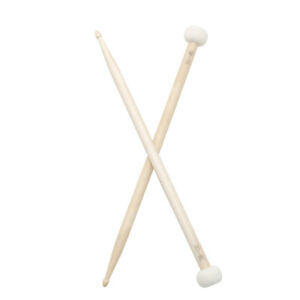 1 Pair Timpani Mallets Percussion Drum Sticks Wooden Handle Soft Felt Head