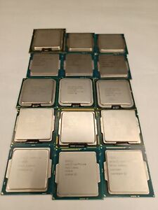 Lot Of 15 Mixed CPU's (5x) I5-4590 (1x) I5-6500 (1x) I7-2600 & More Tested Works