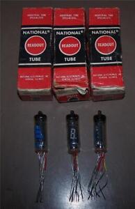 3 vintage NOS National 7408 VFD Vacuum Forescent Display numitron nixie tubes