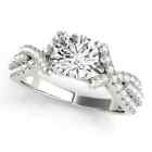 AAA 1.50 Ct Certified Moissanite Engagement Wedding Ring 10K Solid White Gold