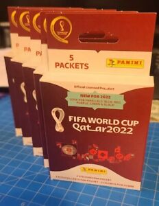 FIFA World Cup Qatar 2022 Sticker Box (5 Packets/stickers) Per Box NEW SEALED