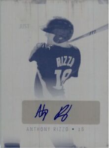 ANTHONY RIZZO 2011 Just GEMS Autograph Rookie Auto Plate RC 1/1