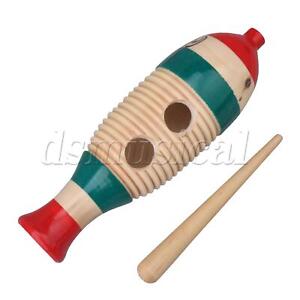Wooden Color Small Fish Shape Percussion Musical Instrument Parts