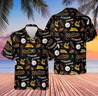 [SALE]pittsburgh steelers hawaiian loose shirt, throwback logo, vintage,  gifts