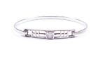 Kit Heath Bangle Bracelet 925 Sterling Silver Clear CZ Rennie Mackintosh Style