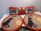 New ListingChandler Four Corners Wool Hook Set Of 4 Chair Pads And Long Pillow Dog Decor