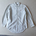 Ralph Lauren Yarmouth Shirt 15 1/2 Button Up Oxford Striped Green