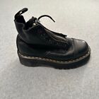 Dr. Martens Sinclair Milled Nappa Leather Platform Boots Shoes Black Wmns Size 7