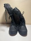 Norti V8 MOUNTAINEER-1M DDBBNEC Mens Black Lace Up Mid Calf Snow Boots Size 8