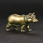 Vintage Hnadmade Chinese Solid Brass Hippo Statue Animal Figurines Collection