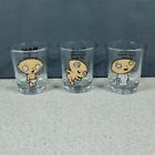 3 Family Guy Shot Glasses 2008 Stewie Griffin Shot Recipes Bar Fun Drinking Game