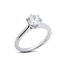 0.31ct E SI1 Round Natural Certified Diamond 18K Gold Solitaire Engagement Ring