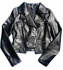 New W/Out tag Windsor Faux Leather Black Moto Jacket Sz Small