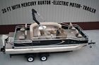 New  20 ft  pontoon boat  rigged with Mercury Electric Avator motor and trailer