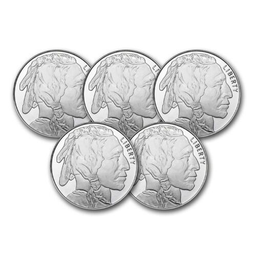 1 oz Silver Round - Buffalo (Lot of 5 Rounds) - .999 Fine Silver