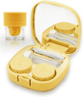 Contact Lens Case with Cleaner Washer: Travel Size Colored Kit for Daily Outdoor