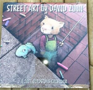 Street Art by David Zinn 2021 Calendar Wall Calendar Art of David Zinn COLLECTIB
