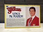 1987 LJN WWF Bio File CARD - Vince MacMahon McMahon near mint NM
