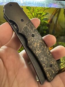 Bestech Spanish Tip Razor Copper Carbon Fiber Titanium M390 Knife