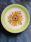 Clay Art StoneLite Salad Dessert Plate Sunflower Ceramic Hand Painted 6.5”