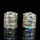 Sparkling Vintage Weiss Rhinestone Clip Earrings - Square Cocktail Statement