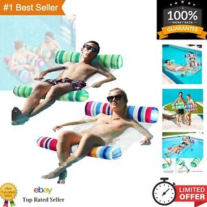 2 Pack XL Inflatable Water Hammocks - Pool Floats for Adults, Vacation Lounger
