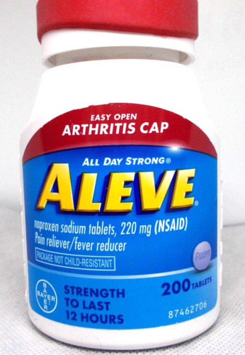 ALEVE Pain Reliever Fever Reducer Caplets - 200 Count exp 6/25+ sealed