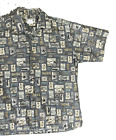 Cooke Street Hawaiian Shirt Button Up Down Luau Hula Girl Vintage Mens Large