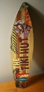 TIKI HUT IDOL SMOKING CIGAR WELCOME SIGN Rustic Beach Bar Surfboard Home Decor