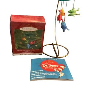 2000 Hallmark One Fish Two Fish Red Blue Dr. Seuss Ornament Book Series #2 2nd