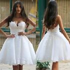 Short A Line Wedding Dresses for Bride Sweetheart Dress (SZ 4)
