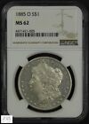 1885 O (Appears Proof-Like PL) Morgan Silver Dollar $1 NGC MS 62
