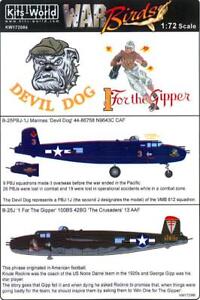 Kits World Decals 1/72 B-25J PBJ-1J MITCHELL Devil Dog & 1 For the Gipper
