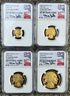 2008 W American Gold Buffalo Proof Set of 4 NGC PR 70  1oz, 1/2oz, 1/4oz, 1/10oz