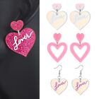Cute Acrylic Drop Earrings Valentine Love Long Drop Dangle Earrings 2858