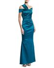 Talbot Runhof Sole Asymmetric-Shoulder Stretch Satin Mermaid Gown, 10 US, 40