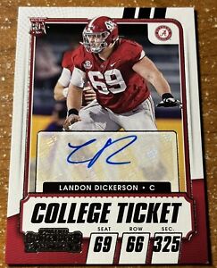 New Listing2021 Contenders Landon Dickerson Rookie Autograph Card #234 College Ticket Auto