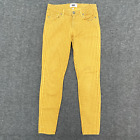 PAIGE Verdugo Ultra Skinny STRETCH Denim Jeans Size 28 Yellow Houndstooth FLAWED