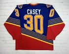 RARE Vtg 90s NHL Jon Casey #30 Goaltender St Louis Blues CCM Hockey Jersey Sz LG