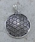 AMAZING 925 STERLING SILVER FLOWER OF LIFE PENDANT style# p0937