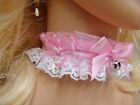 Any Size Choker Collar DDLG Kitten Play Sissy Pink Lace Bell Lolita Plus